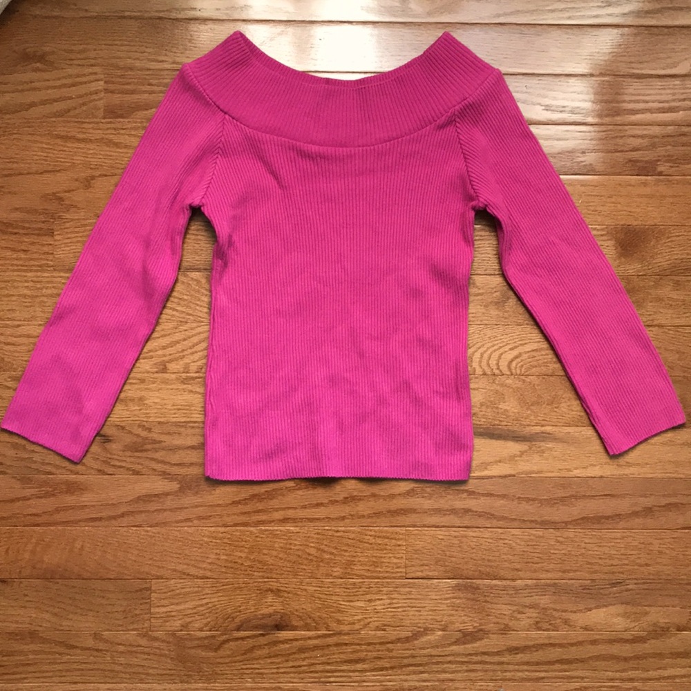 Fuchsia ribbed top